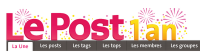 Logo Le Post, anniversaire 1 an
