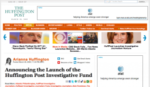 Page d'accueil du Huffington Post du 30 mars 2009