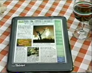 La tablette mise au point par les chercheurs de Knight Ridder en 1994.