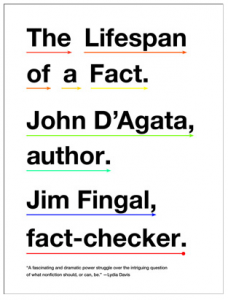 Couverture de The Lifespan of a fact, par John D'Agata et Jim Fingal